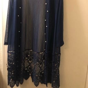 Sheer Lace Duster